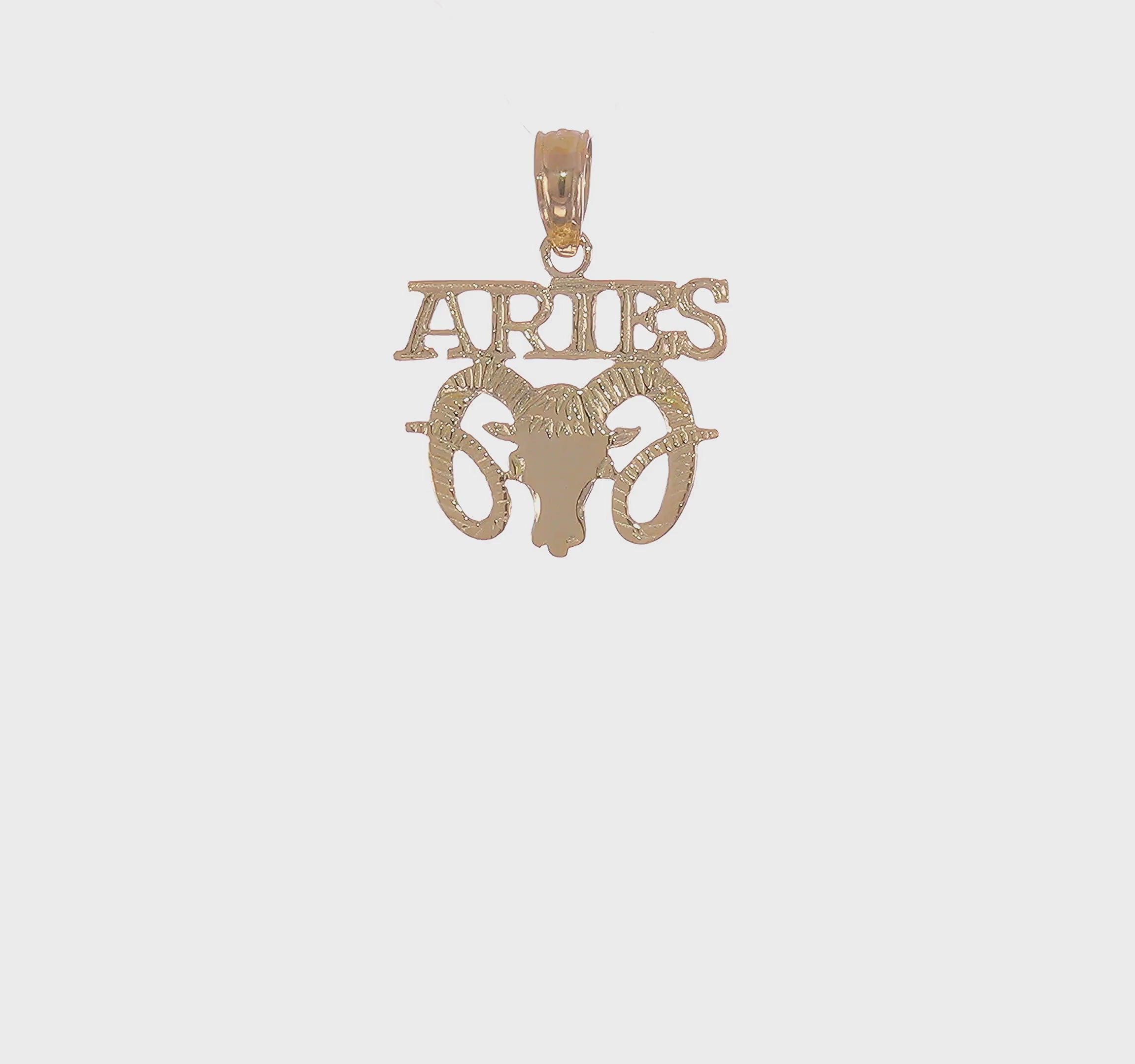 14k Real Solid Gold Zodiac Birth Symbol Pendant Charm