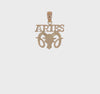 14k Real Solid Gold Zodiac Birth Symbol Pendant Charm