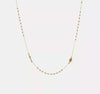 14k Yellow Gold High Polished Cross Rosary 18 inch Necklace