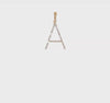 14K Yellow Gold Diamond Letter Initial Pendant