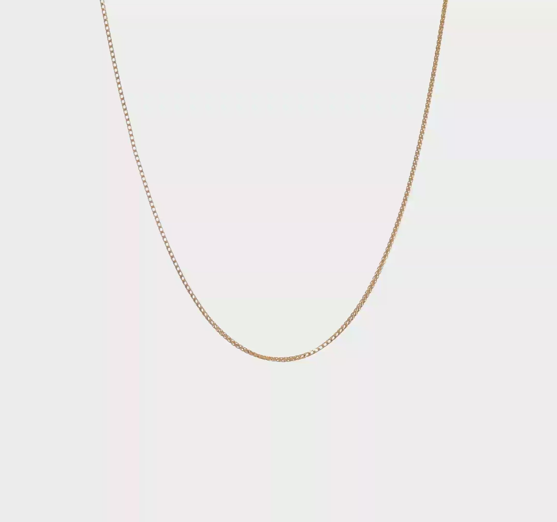 14k Yellow Gold 1.1mm Franco Chain Necklace, 18 Inch