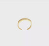 10k Yellow Gold High Polished Channel-set White CZ Toe Ring