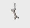 14k Solid Gold Polished Dog Bone Charm, 34x19mm