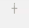 Sterling Silver Rhodium-plated Polished and CZ Latin Cross Pendant