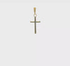 Gold Polished Cross Charm Pendant