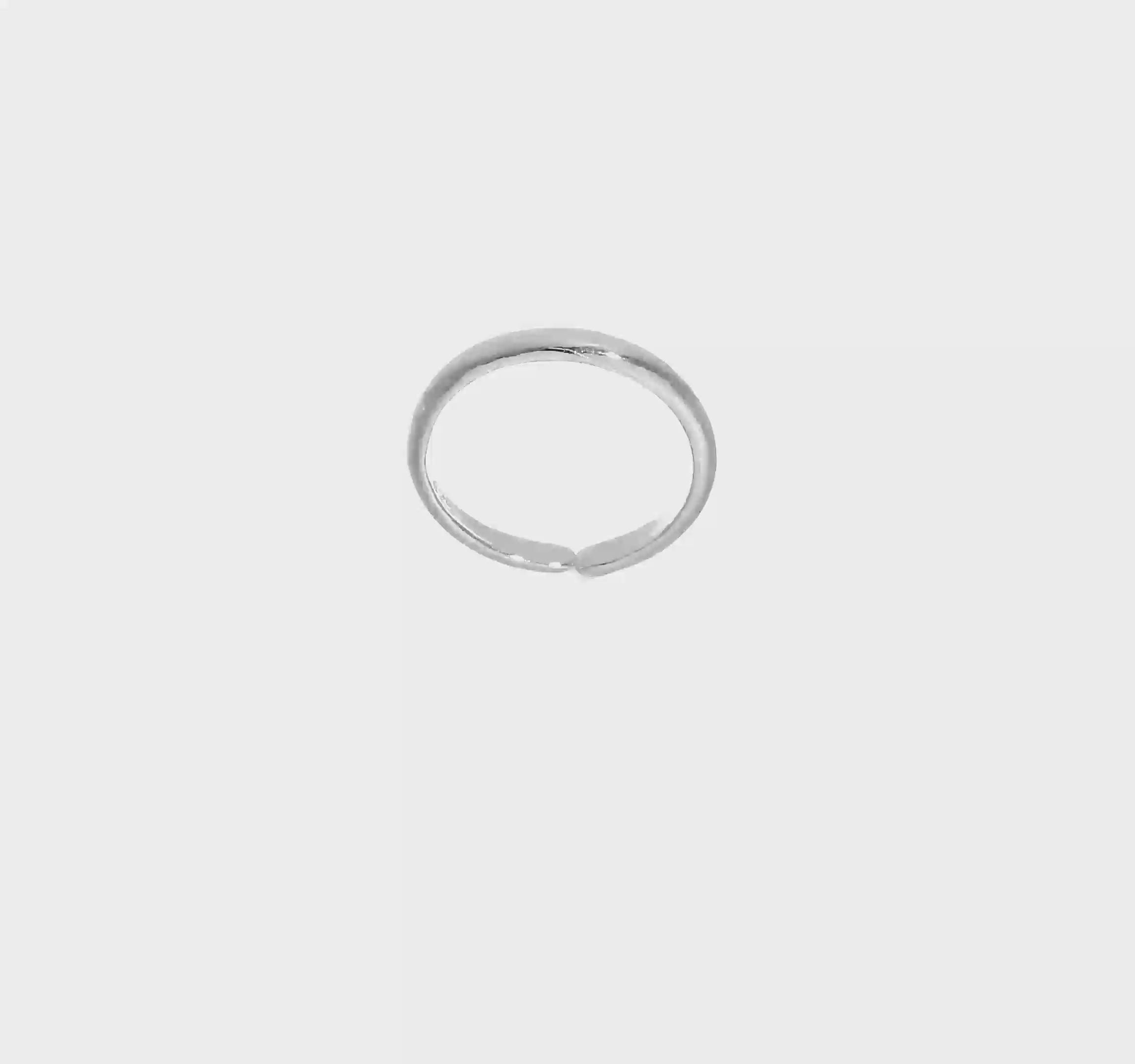 Sterling Silver High Polish Cuff Style Adjustable Toe Ring