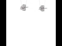 14k Gold Round VS/SI GH Lab Grown Diamond 3 Prong Martini Stud Post Earrings