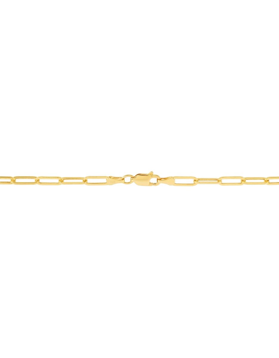 10k Yellow Gold Paperclip Chain Necklace, 3.2mm fine designer jewelry for men and women