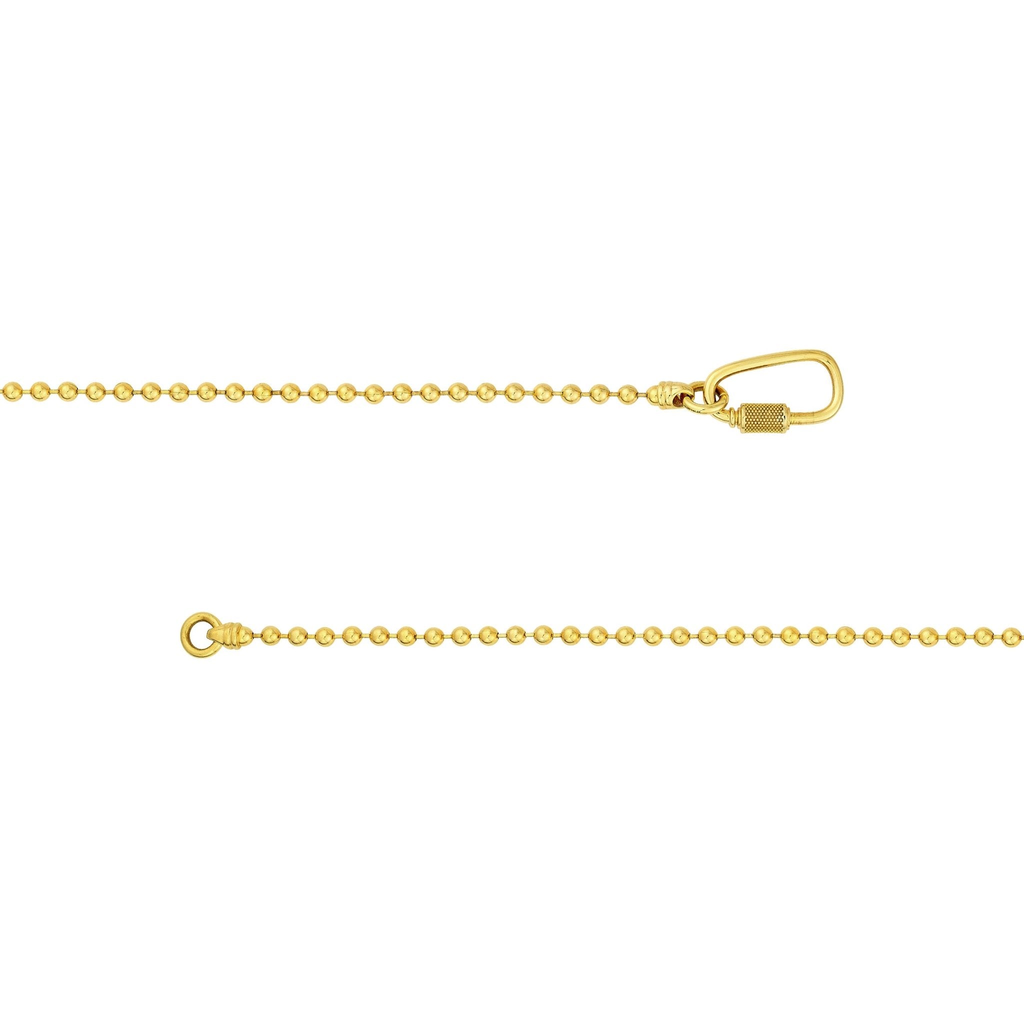 Real 14k Yellow Gold Unisex Oval Twist Barrel Lock Bead Bracelet, 8.5 Inch - JewelryAffairs