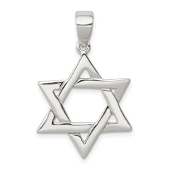 Real Sterling Silver Star of David Pendant Charm - JewelryAffairs