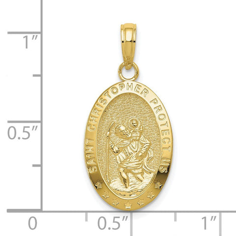 Saint Christopher Protect Us Medal Pendant Charm