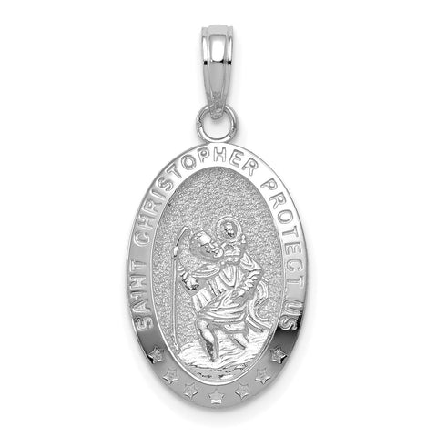 Saint Christopher Protect Us Medal Pendant Charm