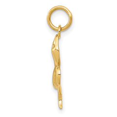 Solid Gold High Polished Snake Pendant, 21x9mm - JewelryAffairs