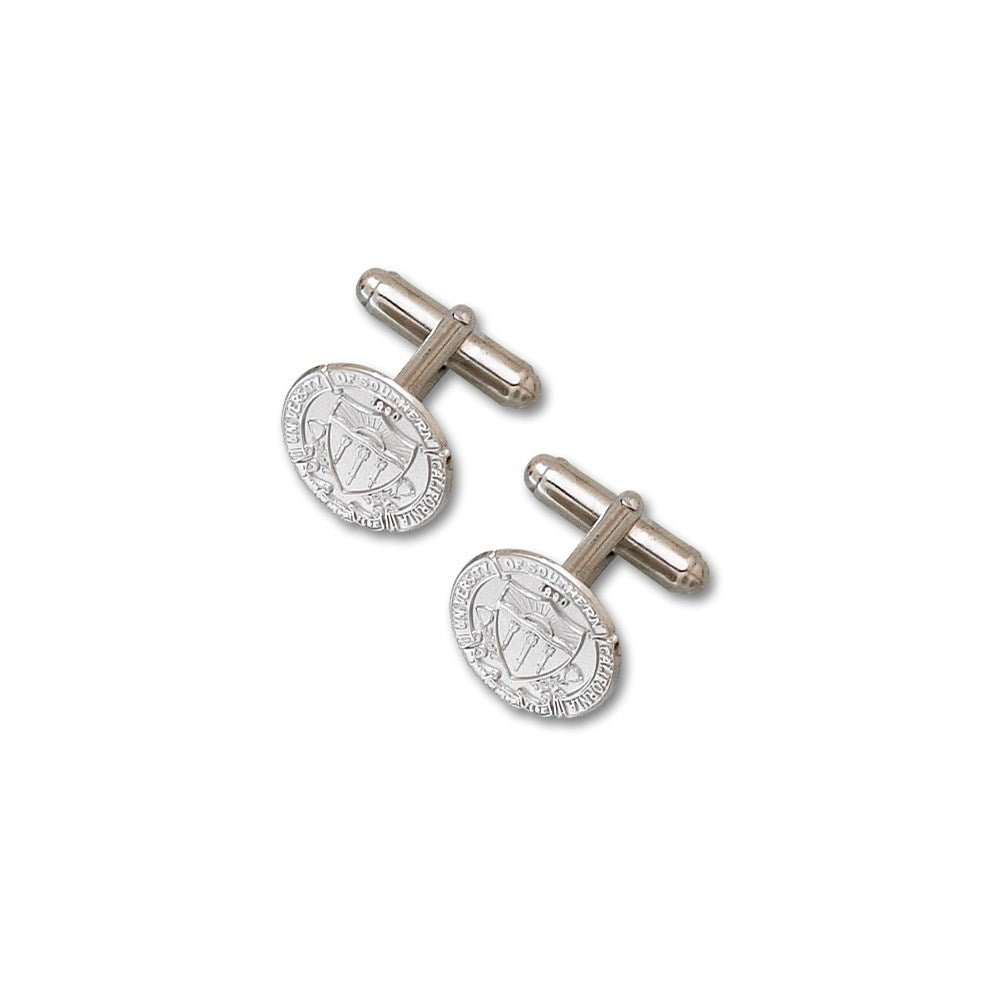 S/S UNIV OF SOUTHERN CALIFORNIA SEAL CUFF LINKS 5/8 - JewelryAffairs