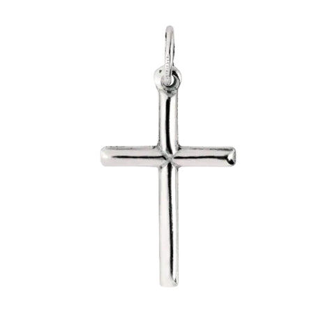Sterling Silver Cross Pendant, 20 x 35 mm