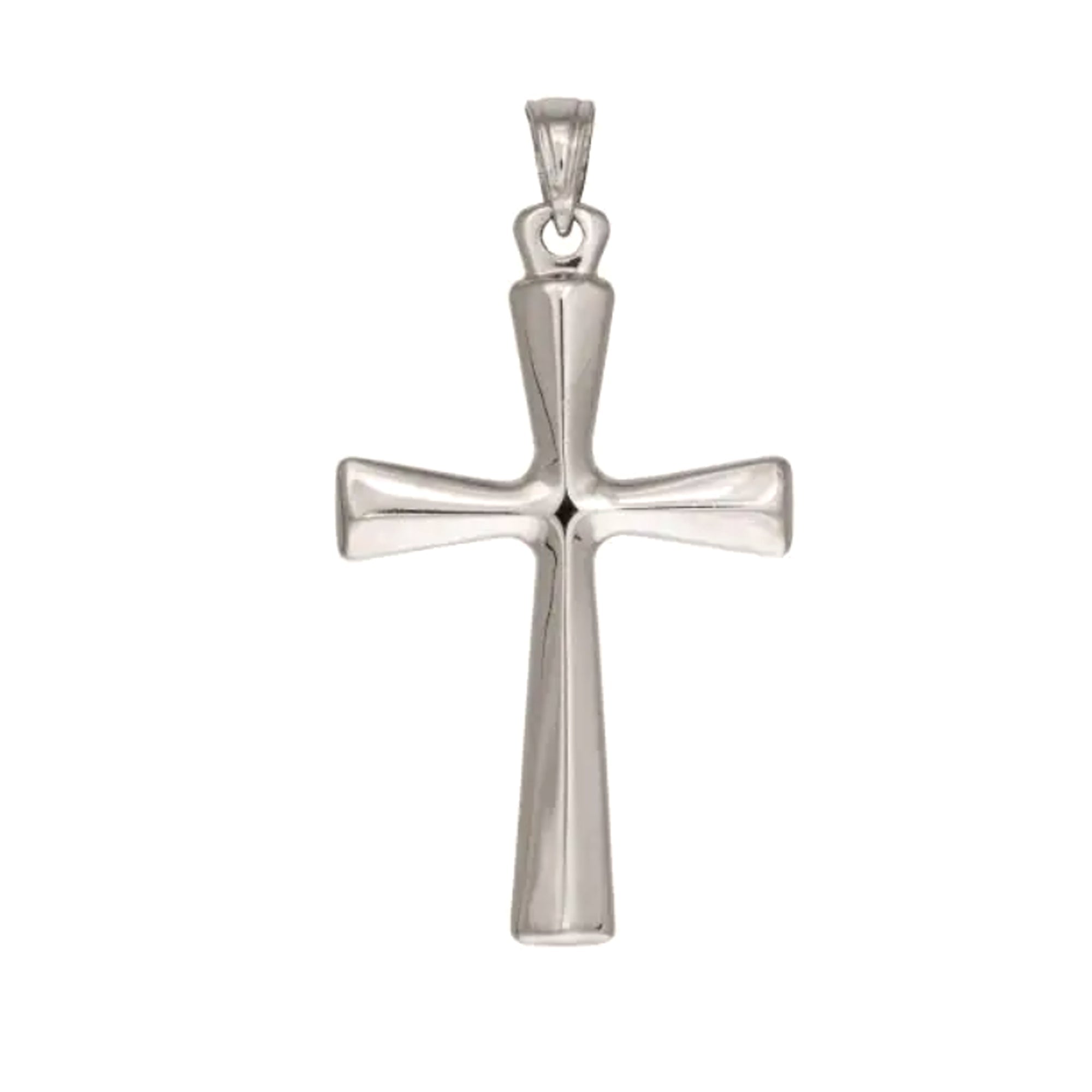 Sterling Silver Cross Pendant, 20 x 35 mm - JewelryAffairs