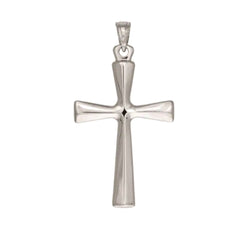 Sterling Silver Cross Pendant, 20 x 35 mm - JewelryAffairs
