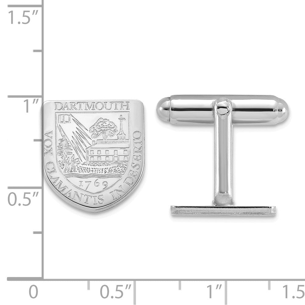 Sterling Silver Dartmouth College Crest Cuff Links - JewelryAffairs