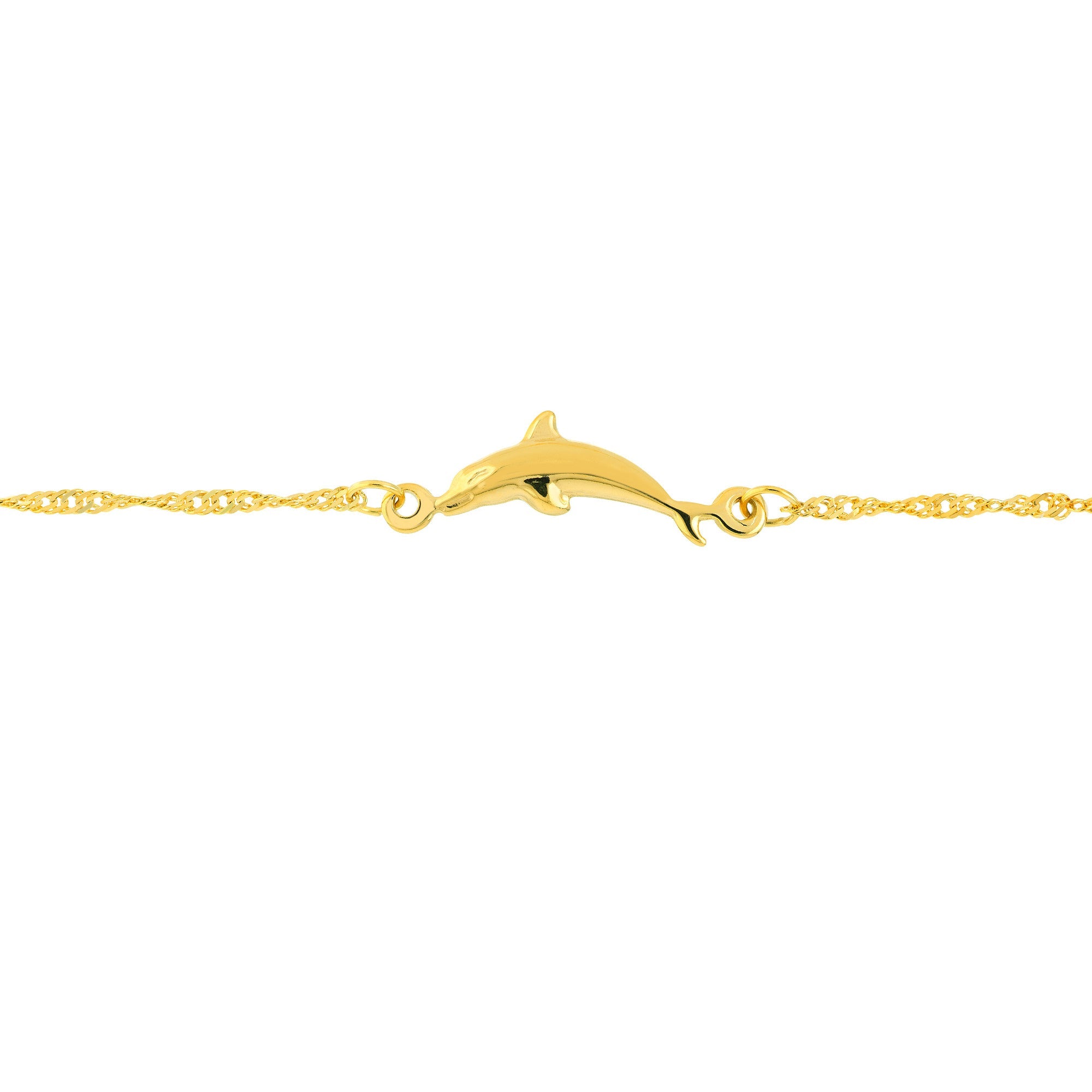 Sterling Silver Dolphin Ankle Bracelet, 10 Inch, Adjustable Chain