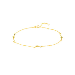 Sterling Silver Dolphin Ankle Bracelet, 10 Inch, Adjustable Chain