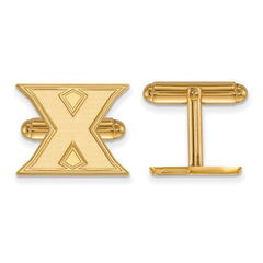 Sterling Silver Gold - plated LogoArt Xavier University Letter X Cuff Links - JewelryAffairs