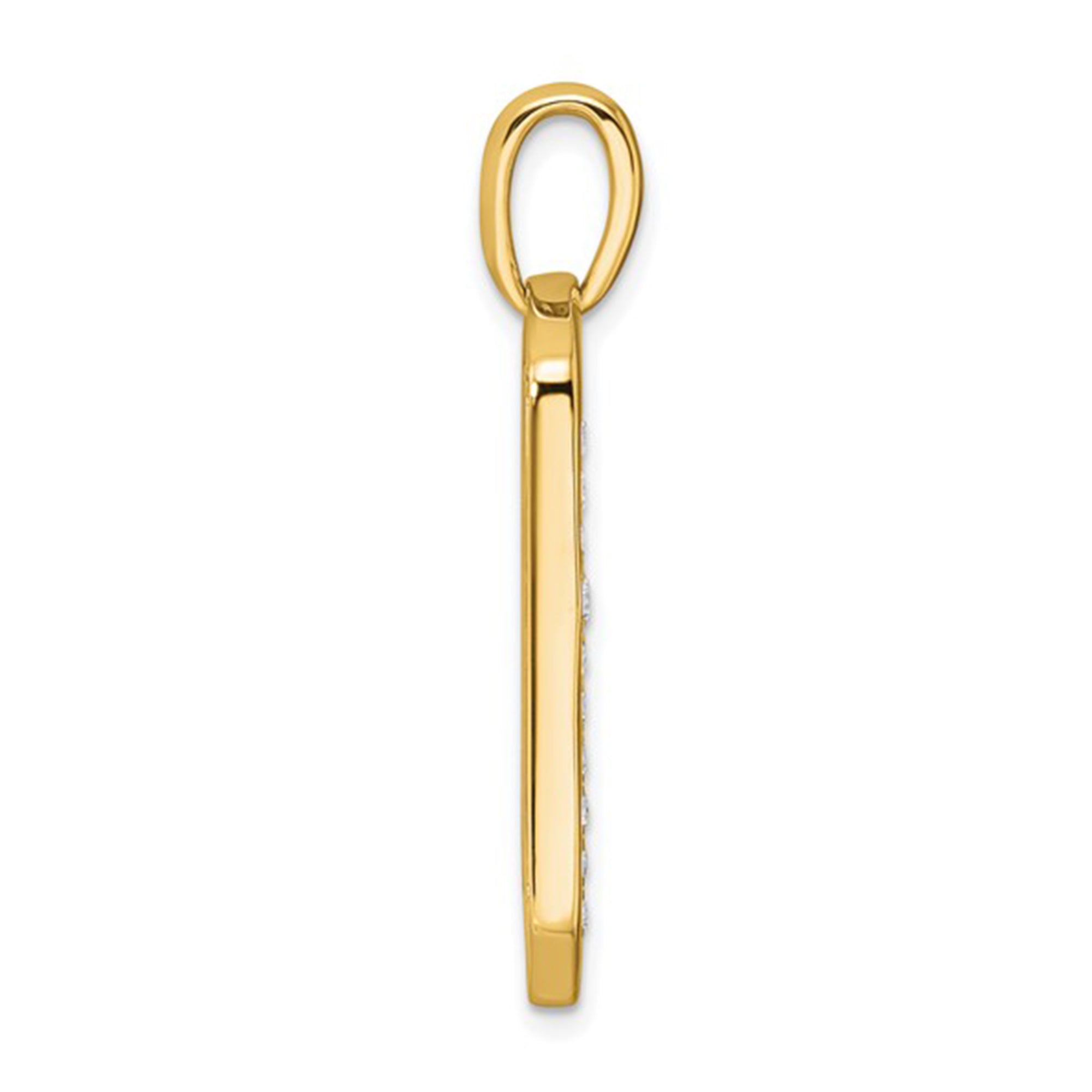 14k Gold Lab Grown Diamond Men's Cross Dog Tag Pendant fine designer jewelry for men and women