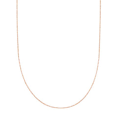 10k Rose Gold Rope Chain Necklace, 0.5mm - JewelryAffairs