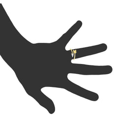 10k Two Tone Gold Bypass Arrow Ring, Size 7 - JewelryAffairs