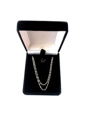 10k White Gold Singapore Chain Necklace, 1.5mm - JewelryAffairs