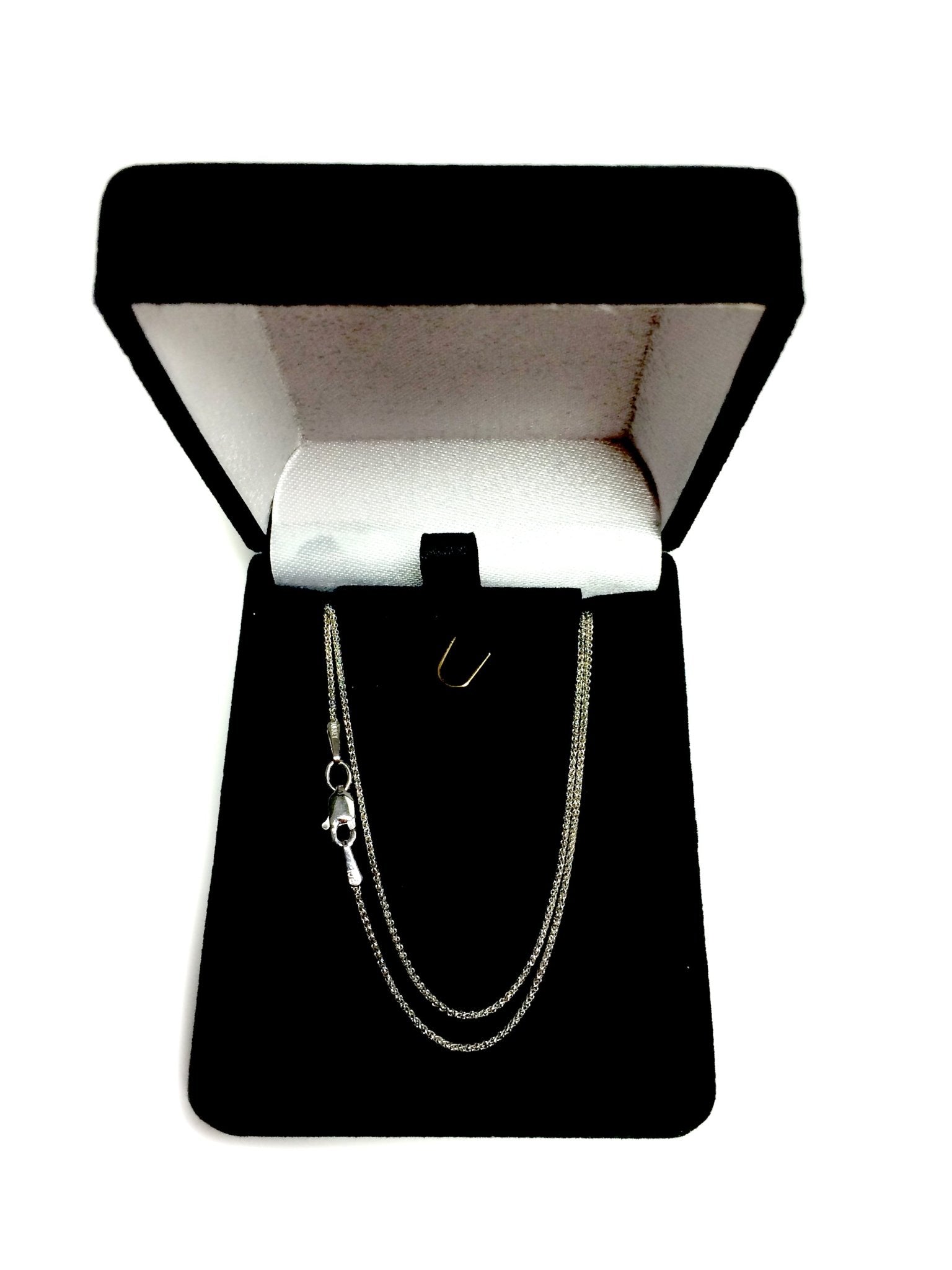 10k White Gold Wheat Chain Necklace, 1.0mm - JewelryAffairs