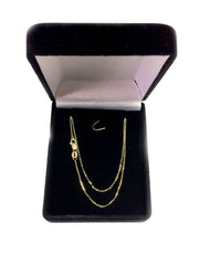 10k Yellow Gold Cable Link Chain Necklace, 1mm, 18" - JewelryAffairs