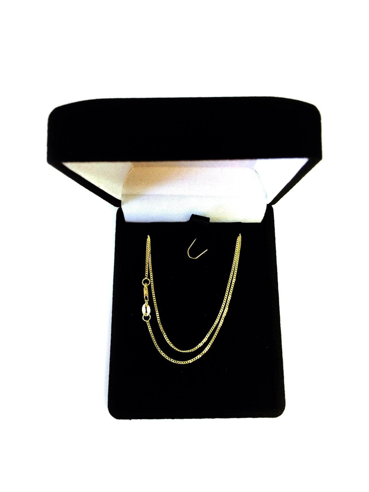 10k Yellow Gold Gourmette Chain Necklace, 1.0mm - JewelryAffairs