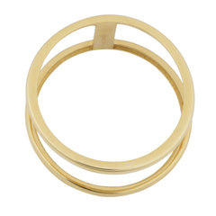 10k Yellow Gold High Polish Bar Double Ring - JewelryAffairs