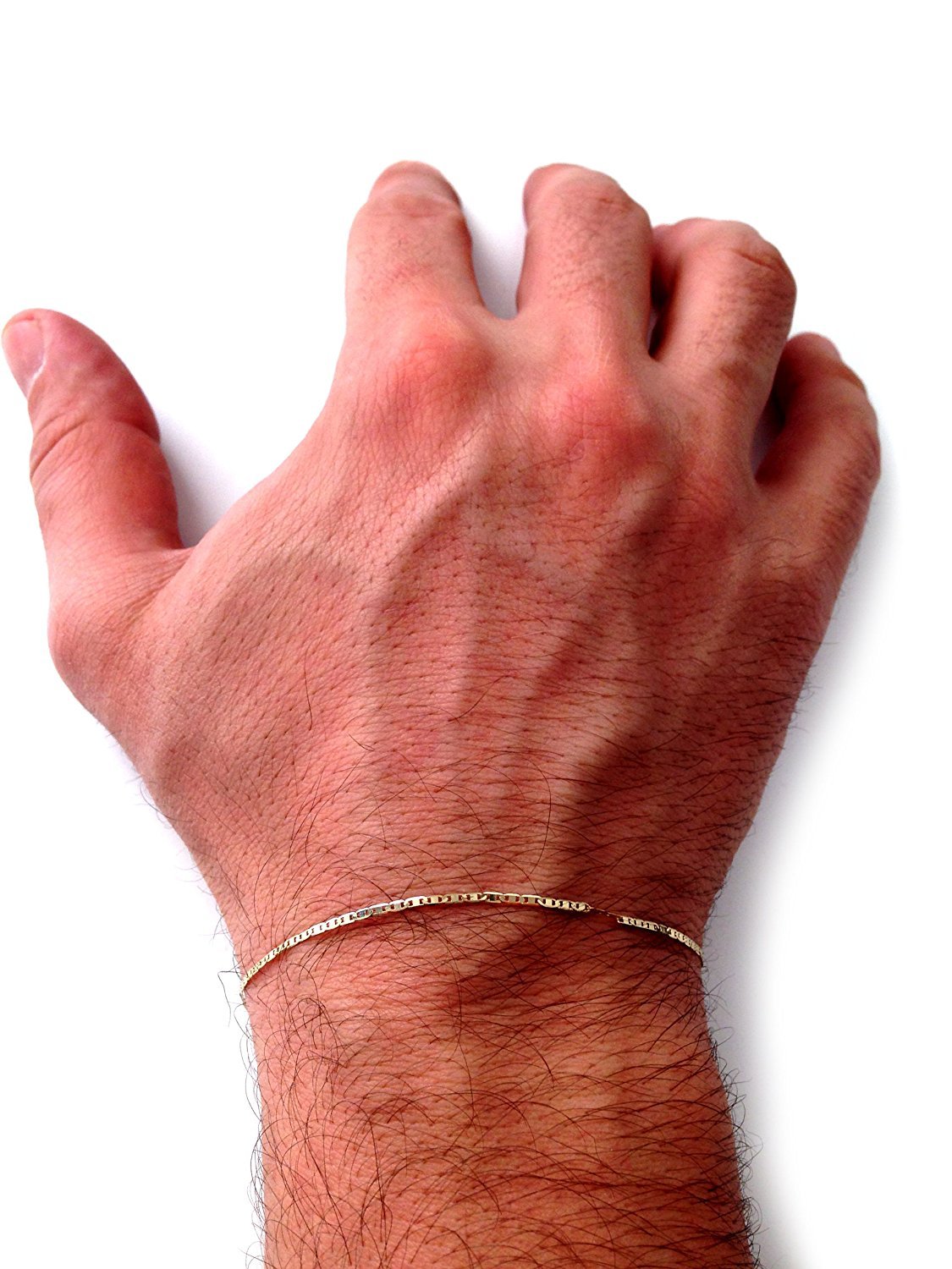 10k Yellow Gold Mariner Link Chain Bracelet, 1.2mm - JewelryAffairs