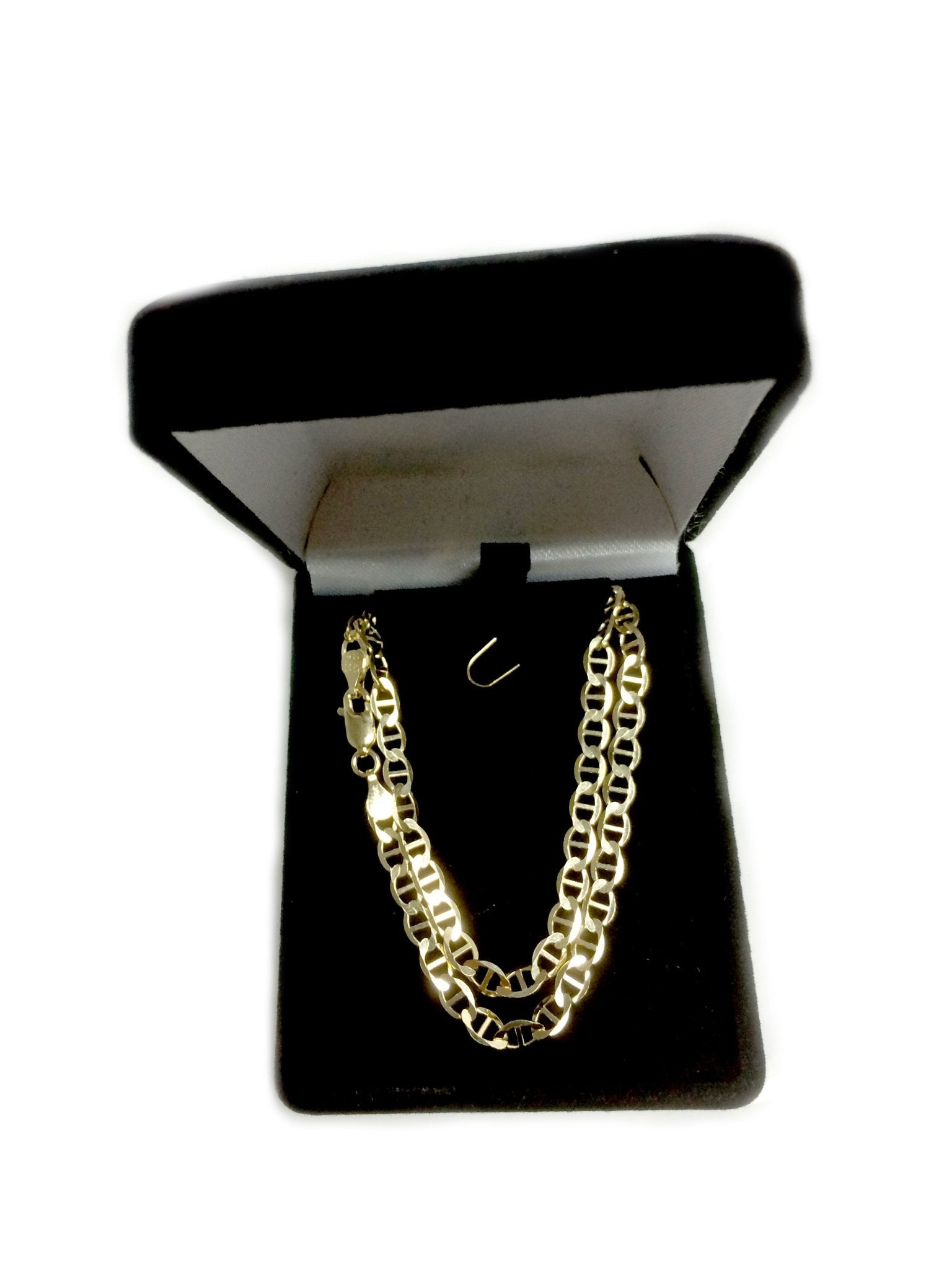10k Yellow Gold Mariner Link Chain Bracelet, 4mm - JewelryAffairs