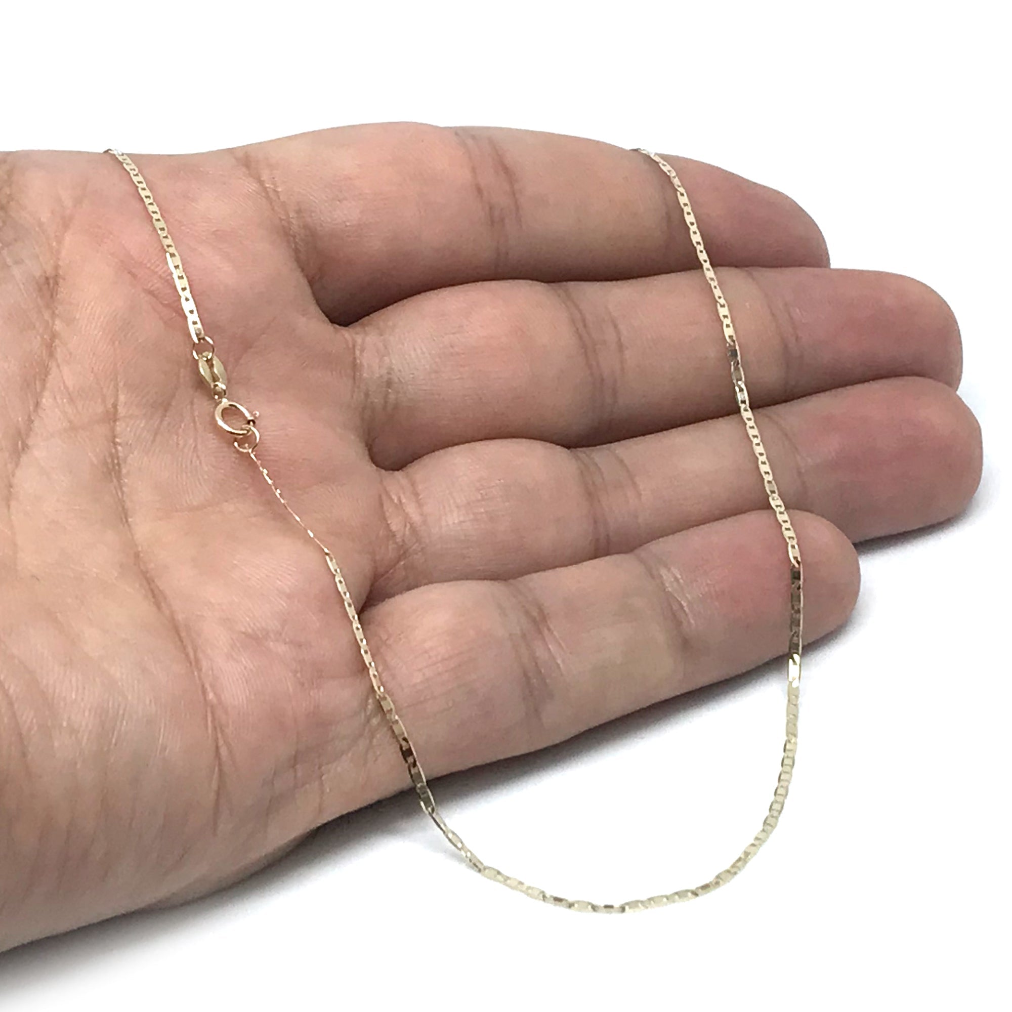10k Yellow Gold Mariner Link Chain Necklace, 1.2mm - JewelryAffairs