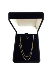 10k Yellow Gold Rope Chain Necklace, 0.6mm - JewelryAffairs
