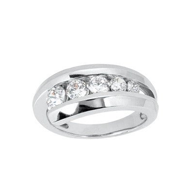 14K Gold Bezel Set Diamond Journey Ring (0.31 ctw)