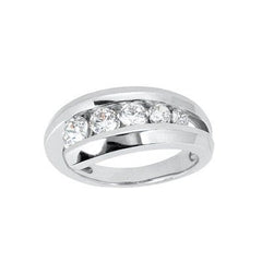 14K Gold Bezel Set Diamond Journey Ring (0.31 ctw) - JewelryAffairs