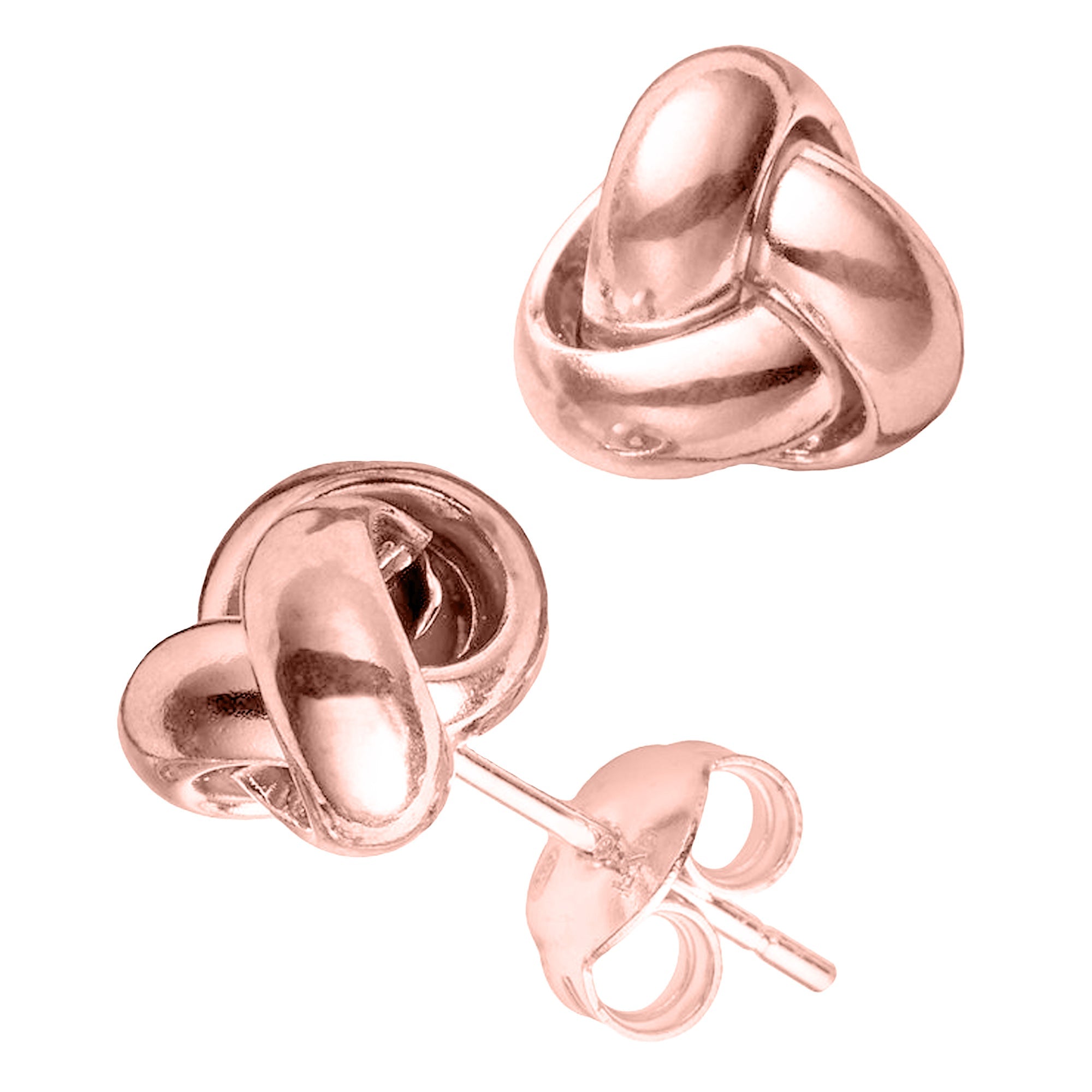 14k Gold Love Knot Stud Earrings, 6mm - JewelryAffairs