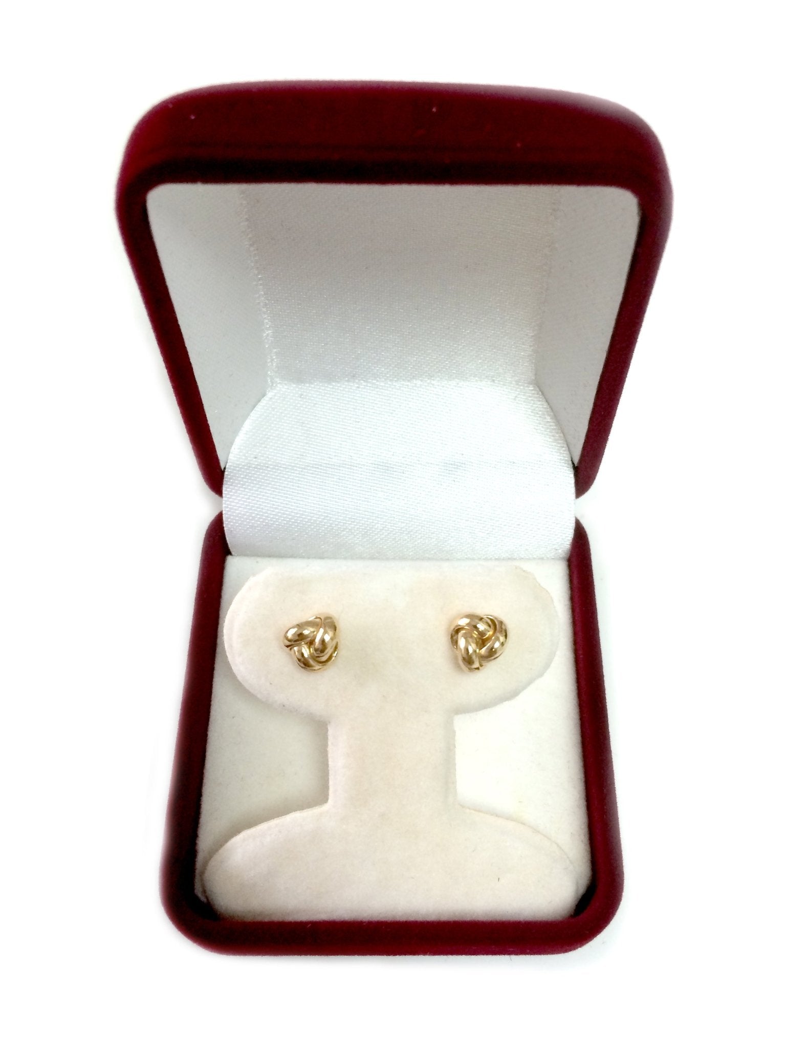 14k Gold Love Knot Stud Earrings, 6mm - JewelryAffairs