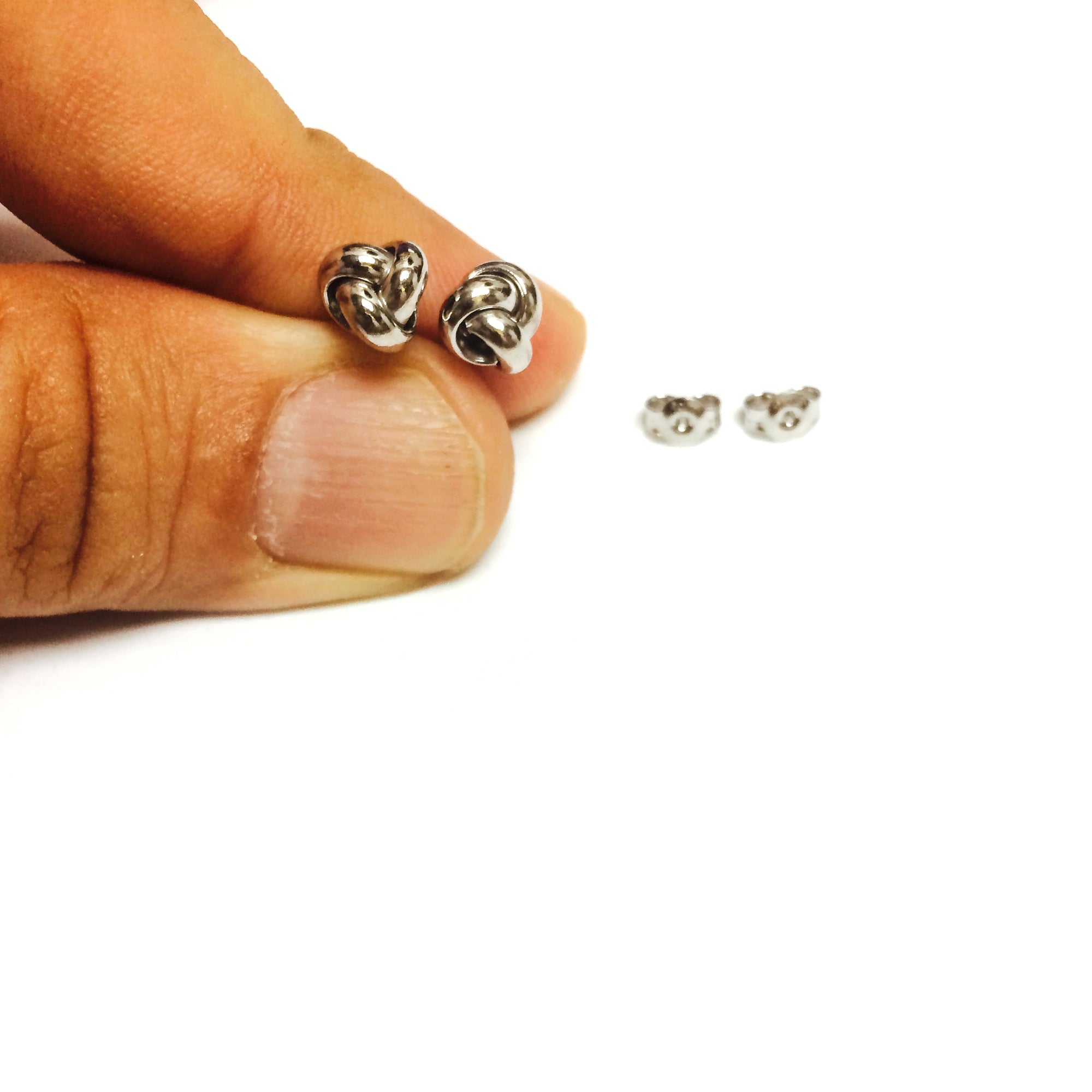 14k Gold Love Knot Stud Earrings, 6mm - JewelryAffairs