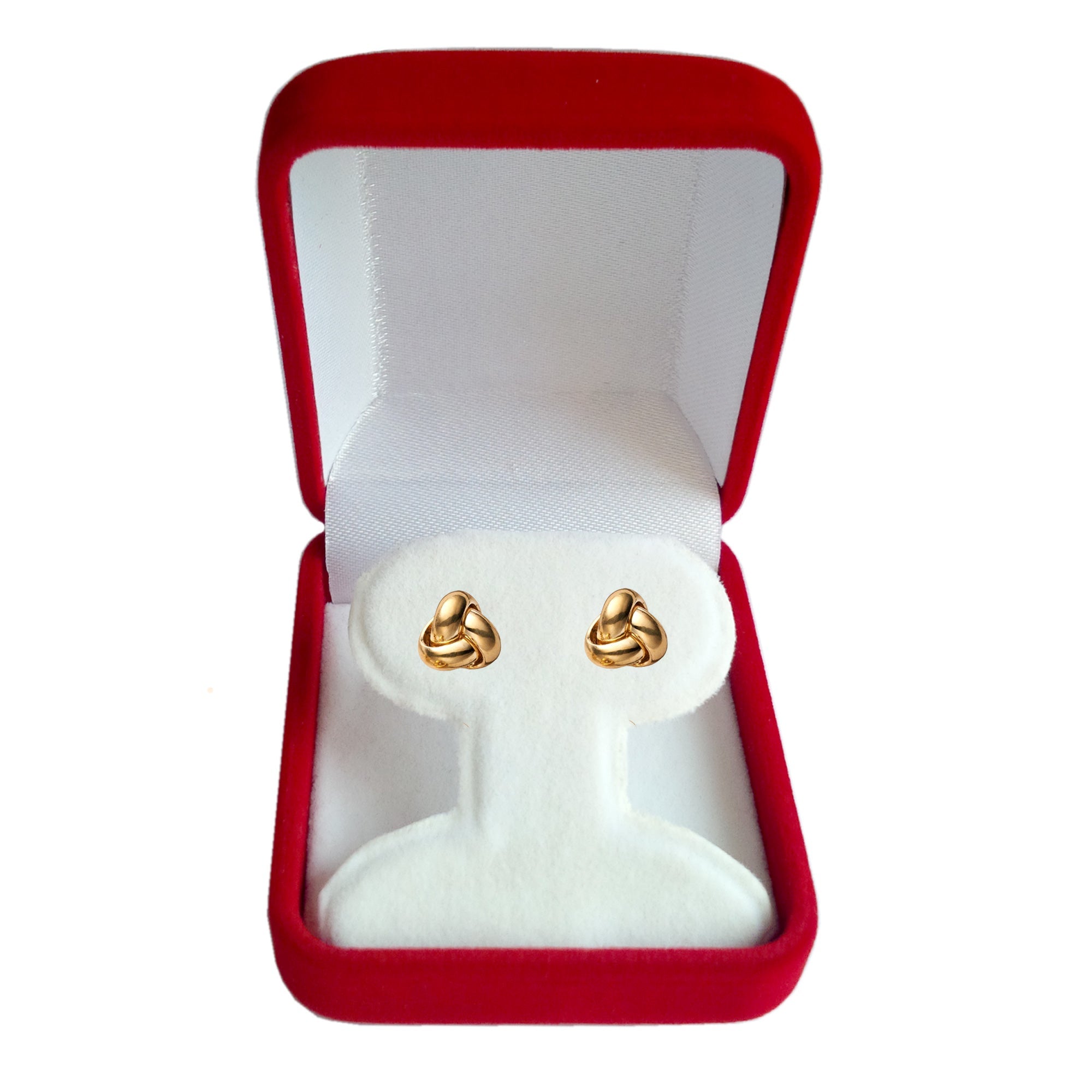 14k Gold Love Knot Stud Earrings, 6mm - JewelryAffairs