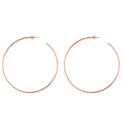 14k Gold Round Large Hoop Earrings, Diameter 90 mm