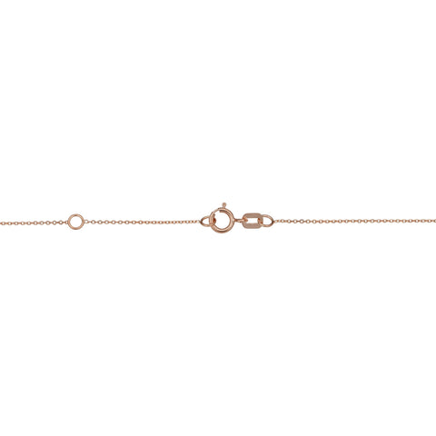 14k Rose Gold 3D Cube Pendant Adjustable Necklace, 18"