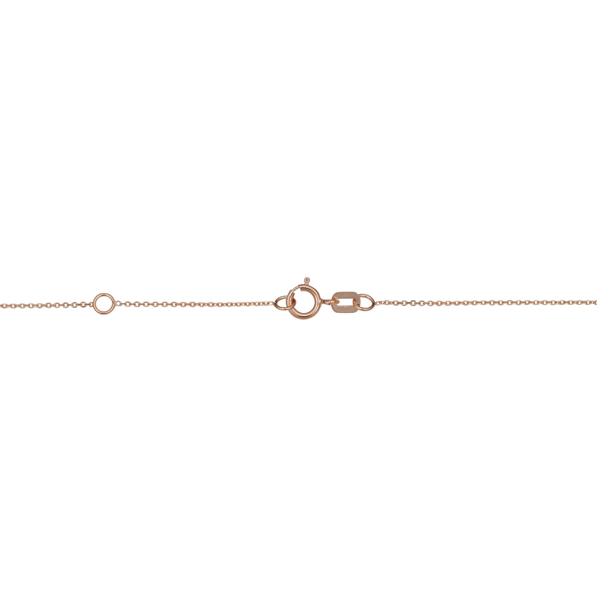 14k Rose Gold Graduated Circles Pendant Adjustable Necklace, 18"