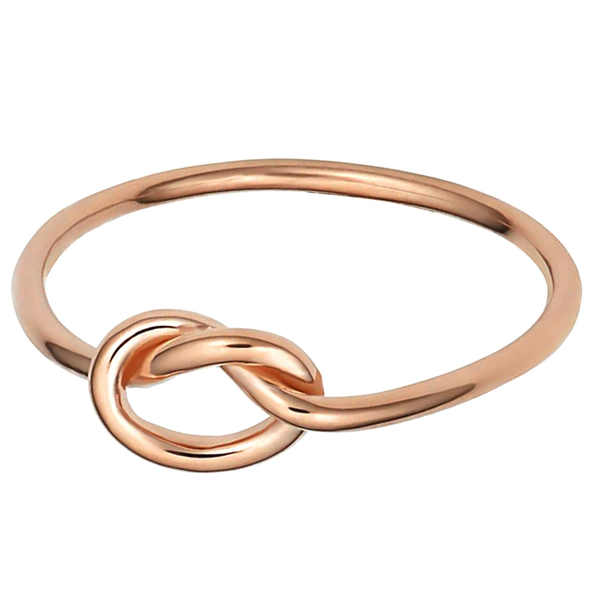 14k Rose Gold Love Knot Ring - JewelryAffairs