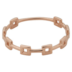 14k Rose Gold Square Station Ring - JewelryAffairs