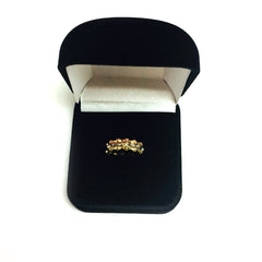 14k Tricolor Gold Triple Band Stackable Style Ring - JewelryAffairs