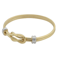 14k Two Tone Gold High Polish Love Knot Ring - JewelryAffairs